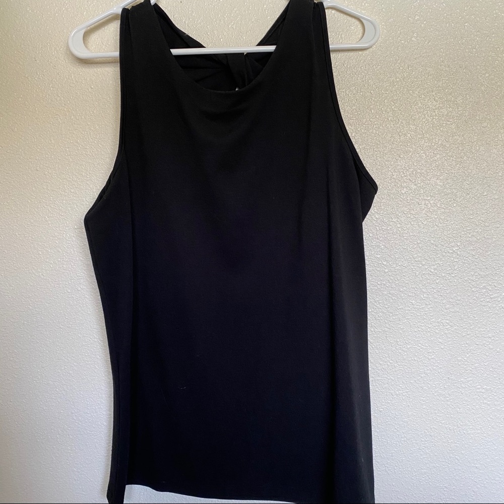 GAP Black Twist Back Keyhole Sleeveless Blouse